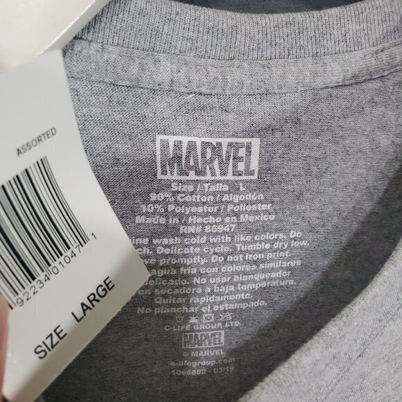 MARVEL Graphic Shirt Mens SZ L Spiderman Ironman Captain America Avengers - Picture 6 of 7
